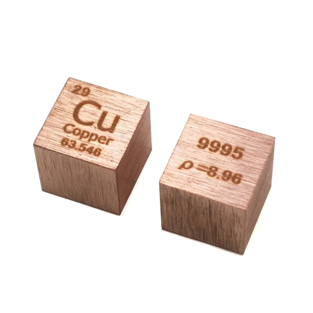  10mm (Cu≥99.9%) Wiredrawing Copper Cube Periodic Table Of Elements Cube Cu Hand Made DIY Crafts Dis