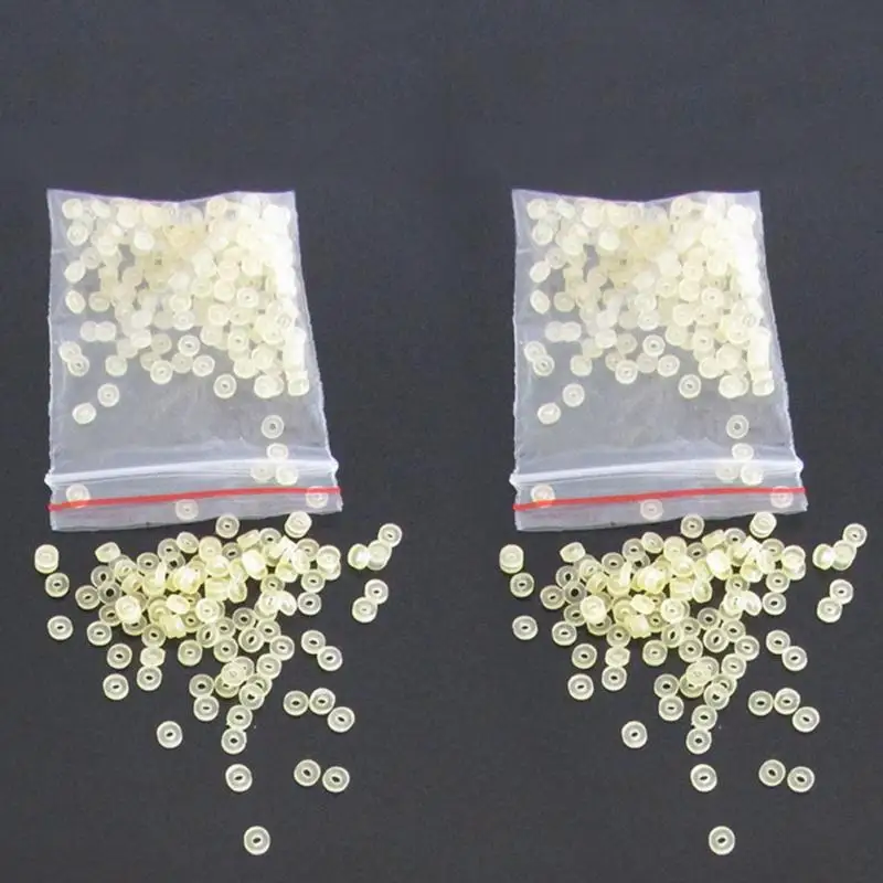 

400Pcs Fishing Lures Micro Pellet Bait Bands Match Fishing Terminal Tackle Pale Yellow Red Bait Rubber Fishing Tool Hot Sale