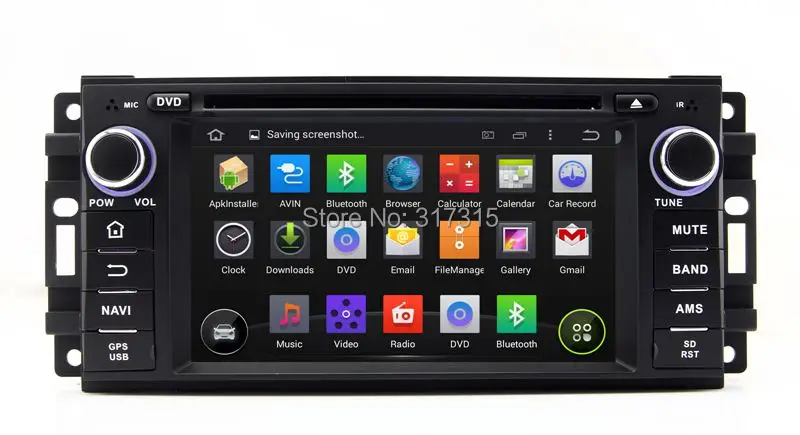 Perfect Android 4.4 Car DVD Player for Jeep Commander Compass Grand Cherokee Wrangler with GPS Navigation Radio BT TV CD USB AUX WIFI 1