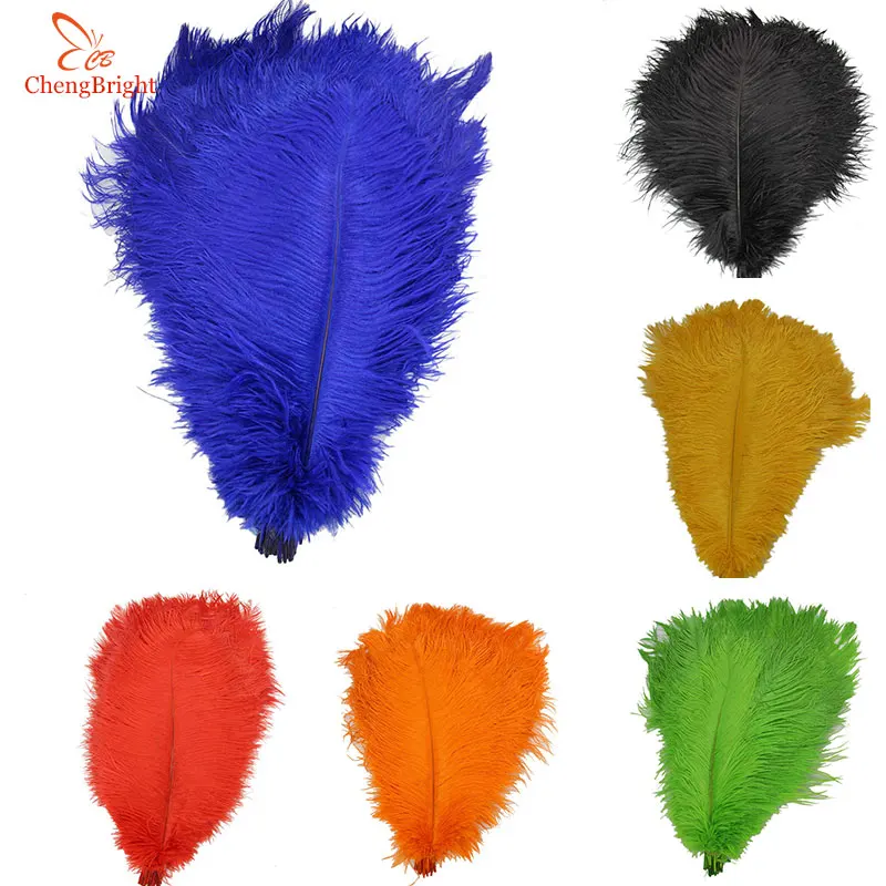 

ChengBright 10Pcs 12-14 Inch/30-35cm Real Ostrich Feathers for DIY Jewelry Craft Making Wedding Party Accessories Wedding Plume