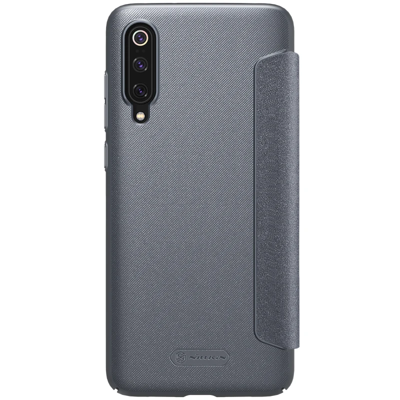 Флип Чехол Для Xiaomi mi 9 mi 9 Explorer Nillkin Sparkle Series из искусственной кожи чехол Xiaomi mi 9 чехол - Цвет: black-grey