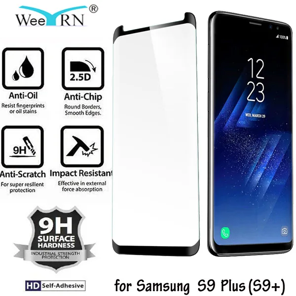 SM-G965F 3D Защитное стекло на для Samsung Galaxy S9 Plus(для Галакси С9 плюс) полноэкранное ащитное стекло премиум класса для самсунг с9 плюс C9+ G965 стекло