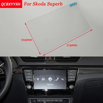 

Car Sticker 8 6.5 5.8 Inch GPS Navigation Screen Steel Protective Film For Skoda Superb Control of LCD Screen Car Styling