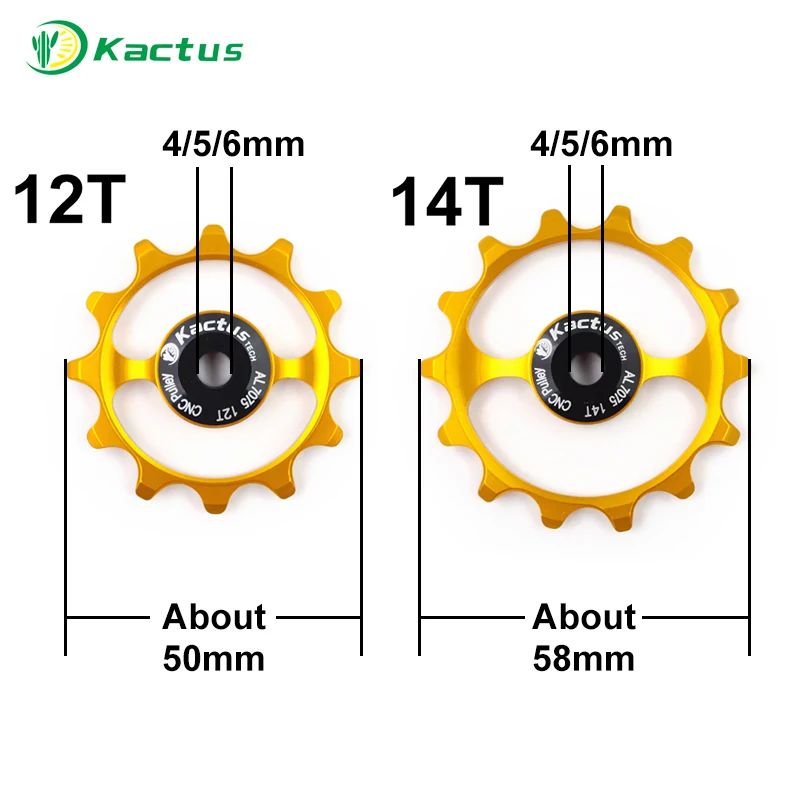 KACTUS 12T 14T Jockey колеса алюминиевый сплав Япония Импорт стали шарикоподшипники велосипед задний переключатель шкив Jockey колеса