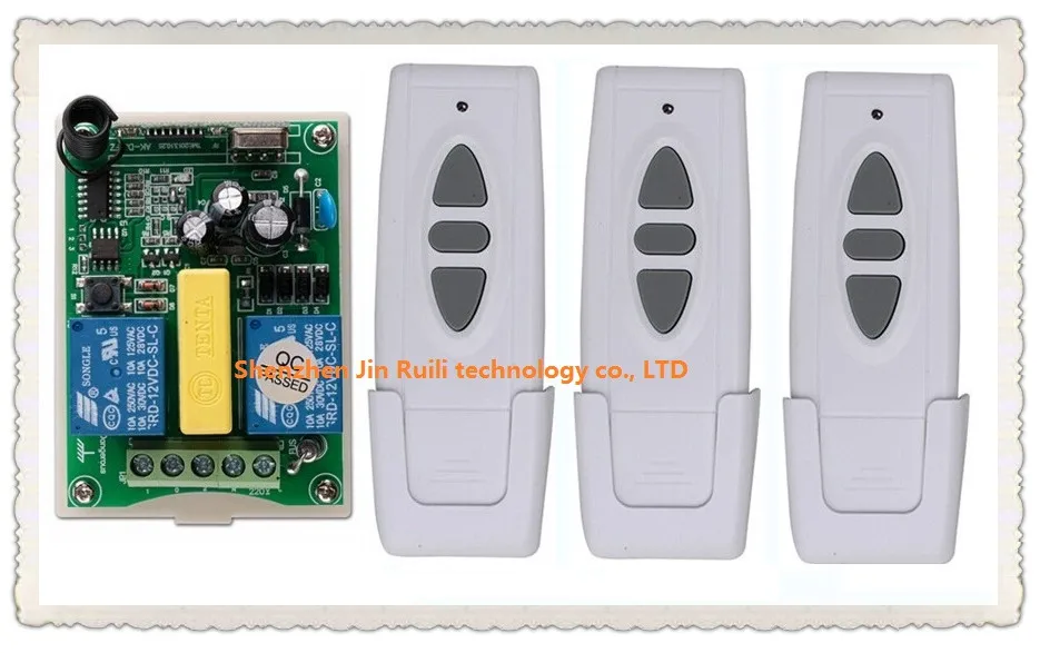 

AC 220V Wireless Remote Control Switch 1 * receiver + 3* transmitter Tubular motor forward and reverse