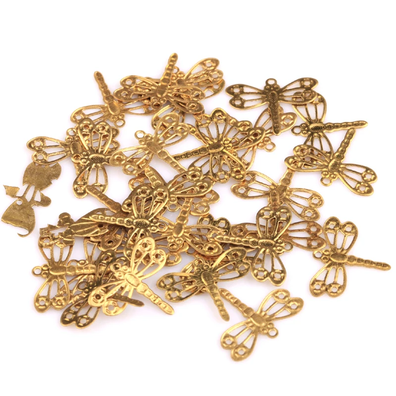

Wholesale 100pcs Dragonfly Charms Pendants Findings 12x15mm