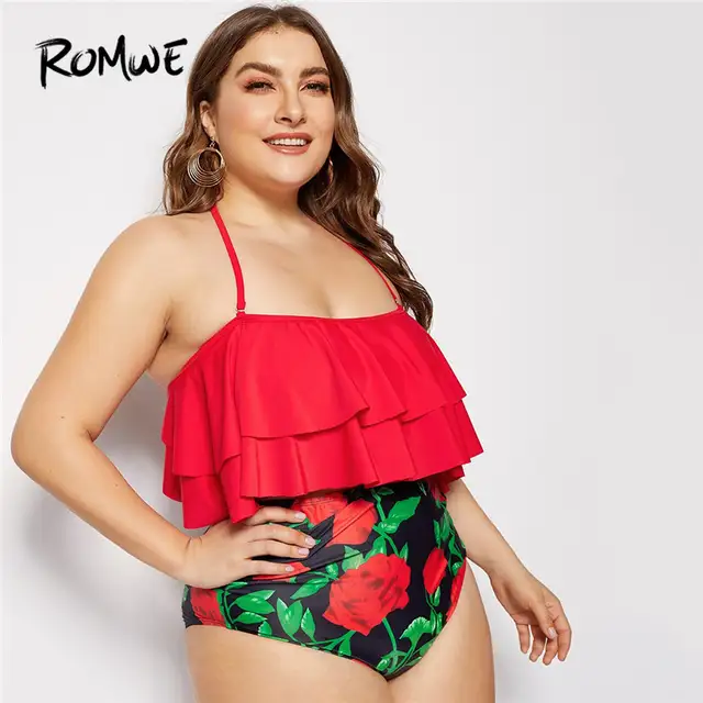 romwe plus size bathing suits