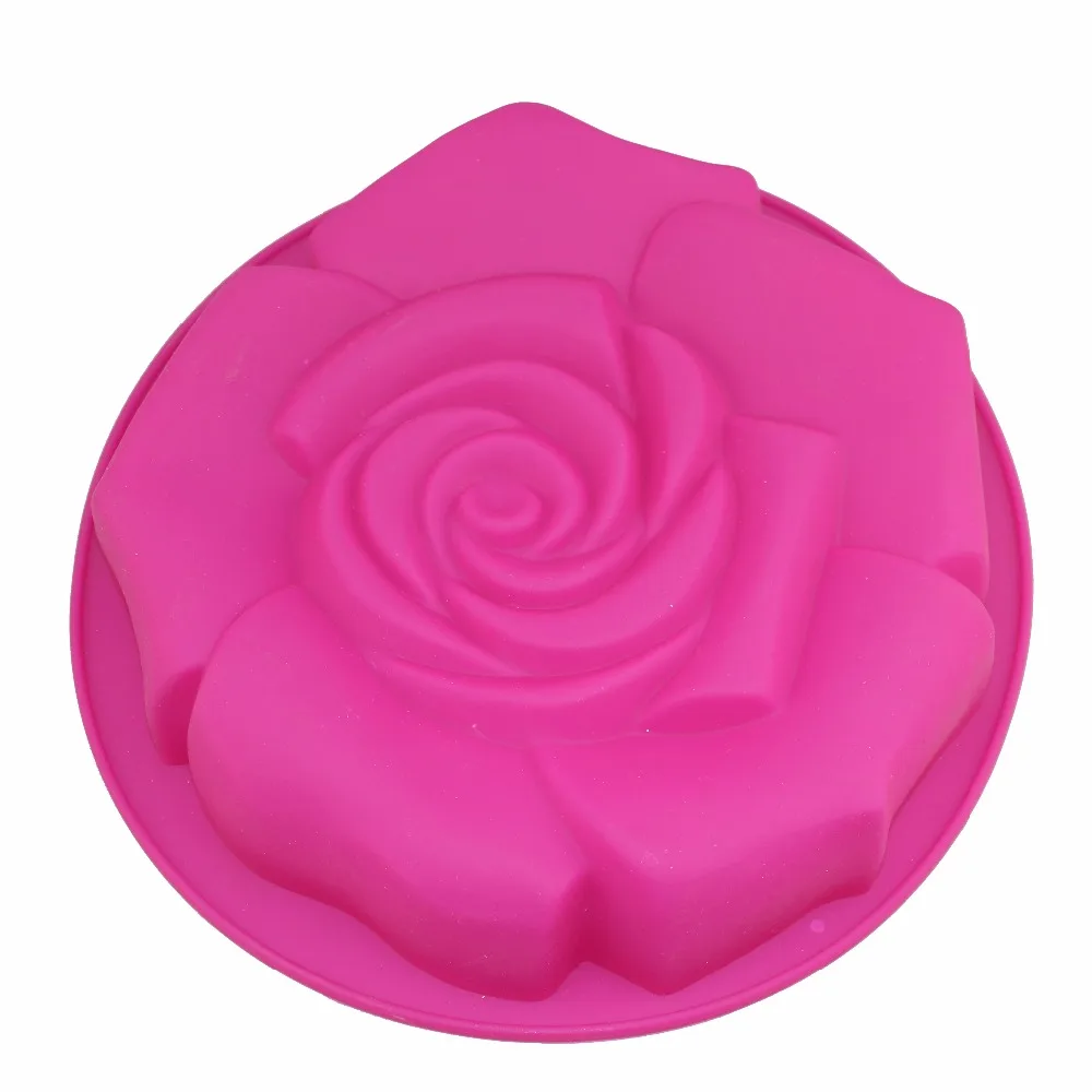Разные цвета Высокое качество силиконовый в форме розы торт форма для выпечки; шоколадный пудинг кухня Выпечка торта DIY сковорода Торт Инструменты