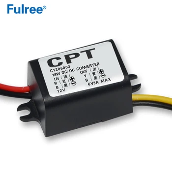 

Waterproof 12V 24V to 6V 3A 18W 5A 30W DC DC Step Down Voltage Converter 12Vdc 24Vdc to 6Vdc Buck Car Charger Power Module
