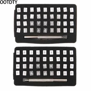 

OOTDTY 36pcs Steel Alphabet Number Stamp Punch Set For Leather Craft Stamps Tools Art 3mm/6mm