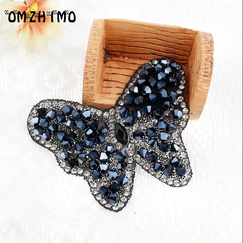 

Butterfly Motifs Design Crystal Rhinestones Iron Patch Strass Stones Applique