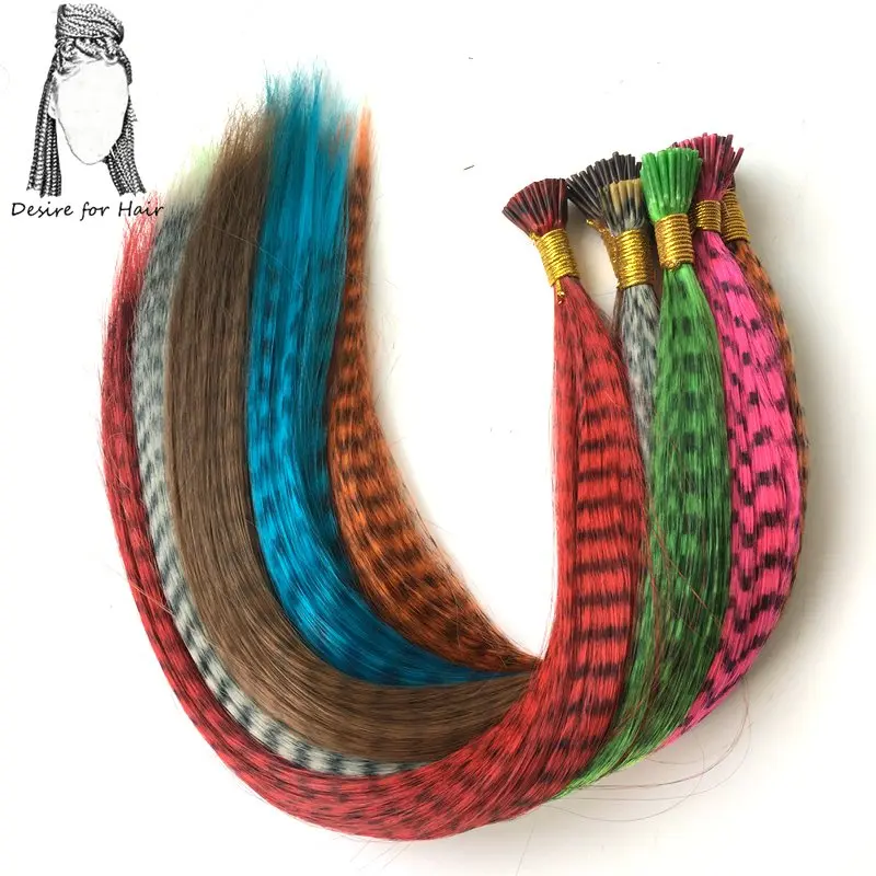 300strands per lot 16" 0.5g zebra line heat resistant synthetic feather