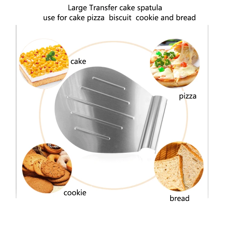 1 шт. круглая ручка лопатка для торта пиццы выпечки Кондитерские инструменты переносная корзинка для пирожного из нержавеющей стали Pizzas лопатка кухонные аксессуары