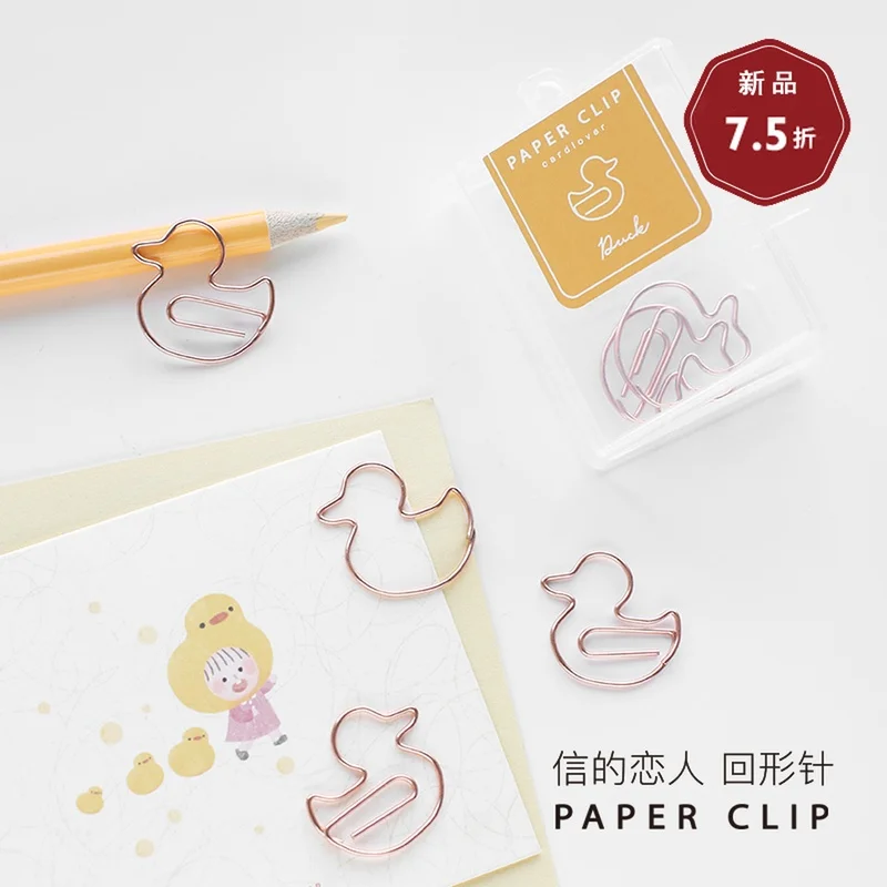

1 Set Animal series Metal Paper Clip Bookmark Stationery School Office Supply Escolar Papelaria