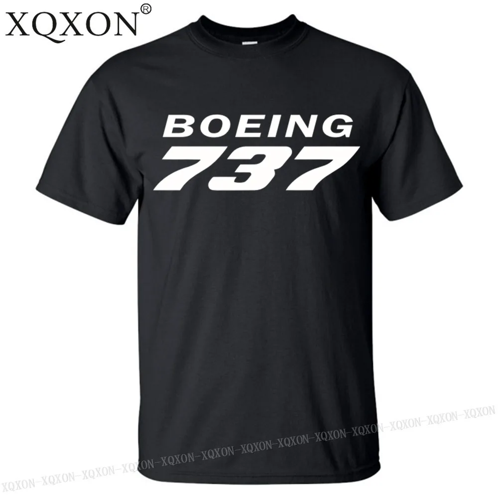 

XQXON-High quality BOEING 737 design PRINT summer new man cotton t shirt new men t-shirt tee tops hot sale clothes K58