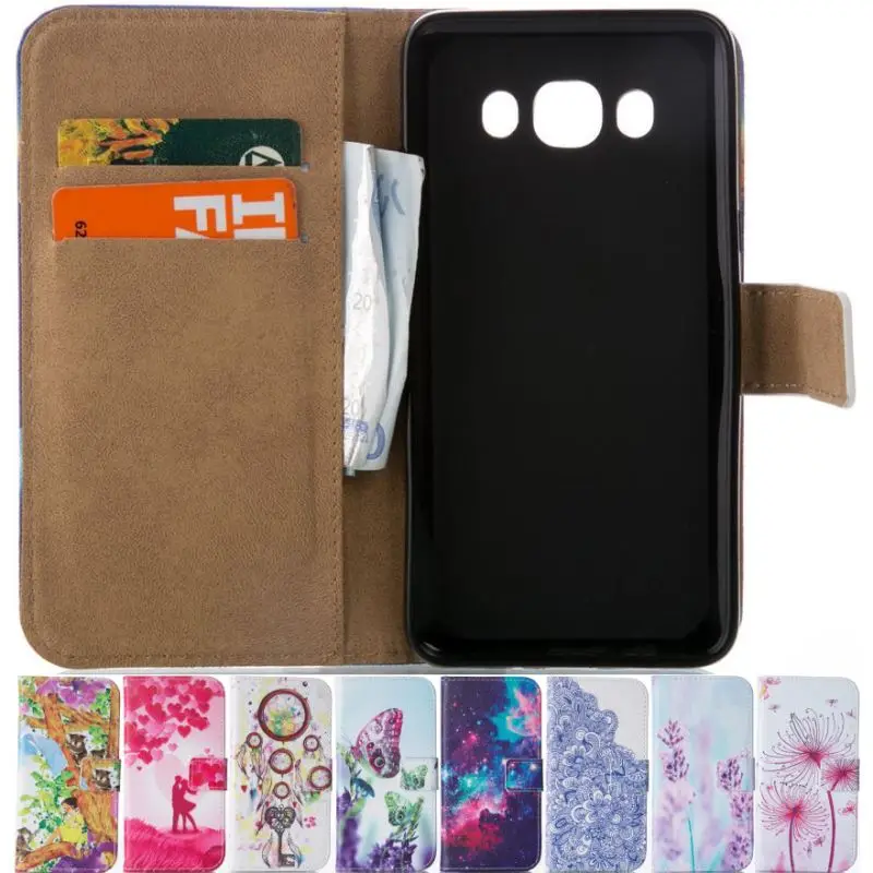 Чехлы для Coque Samsung Galaxy J5 2016 кожаный силиконовый чехол книжка с держателем J510 J510F 6