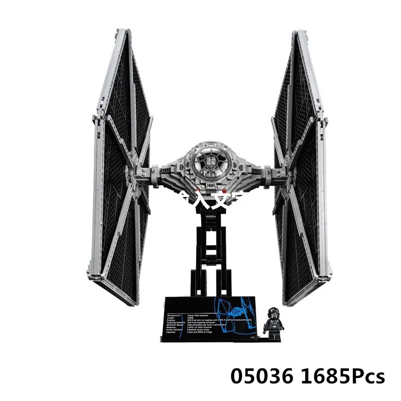 

Lepin 05036 1685pcs Star War TIE Fighter Set Model Building Blocks Bricks Toys Birthdays Gifts Compatible LegoINGlys 75095