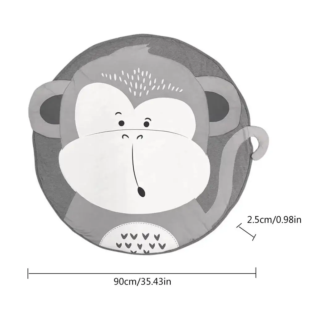 Детский нескользящий коврик в скандинавском стиле с рисунком обезьяны, коврик для ползания, игровой коврик INS style, декоративный коврик для