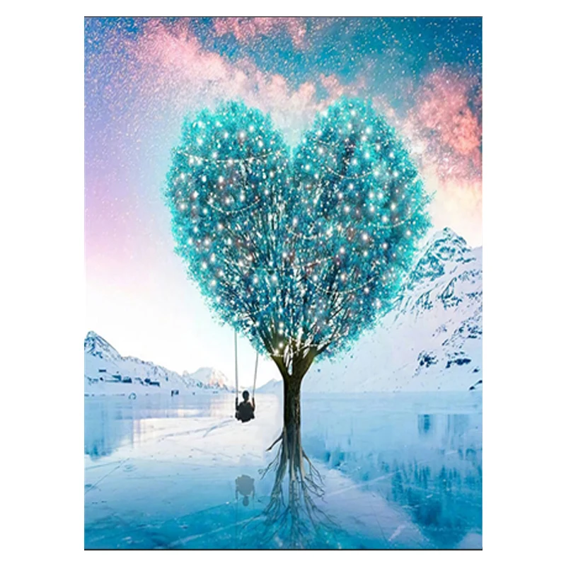 5D DIY Diamond Painting Love Tree Embroidery Full Cross Stitch Rhinestone Mosaic Home Decor Handmade Gift | Дом и сад