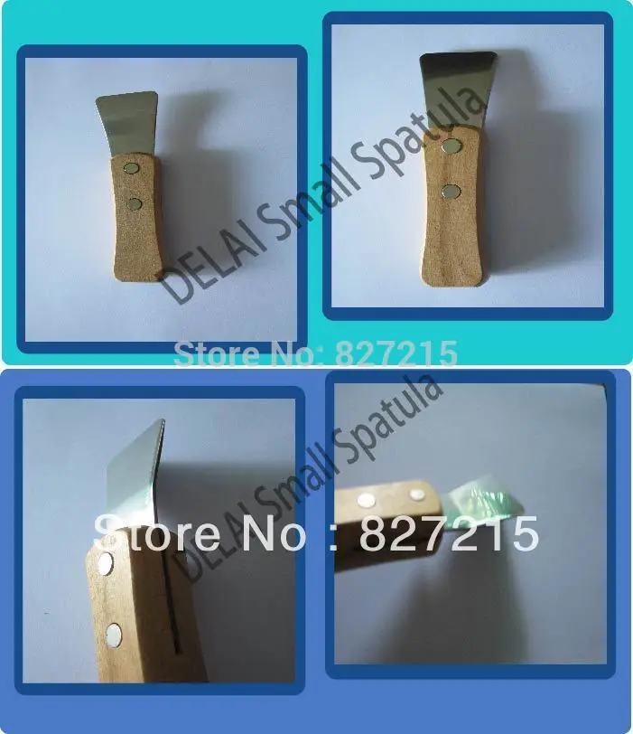 

Stainless Steel Industrial Small spatula Scoop with Wooden Handle Stretch Ceiling Film Accessories for welding harpoon