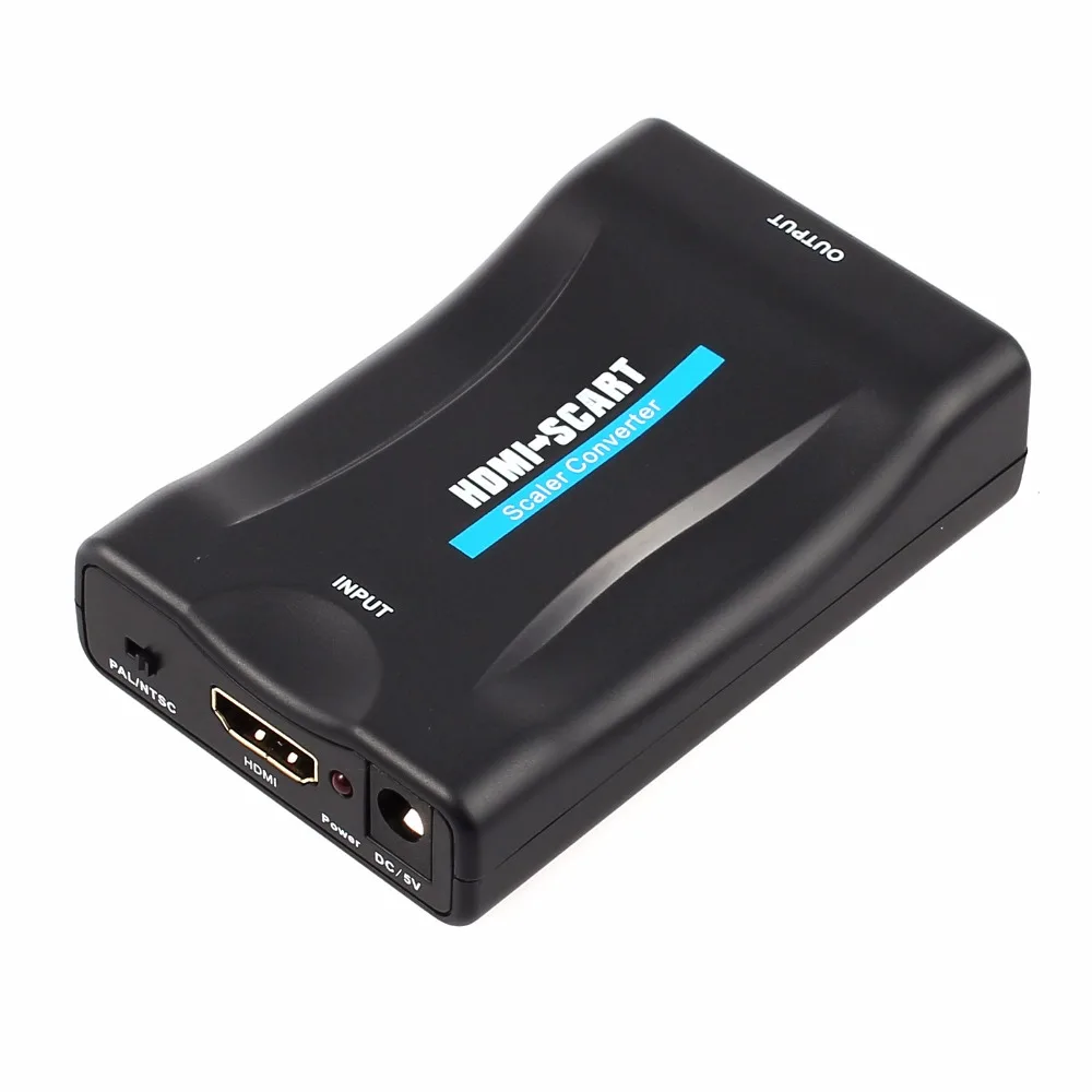 ESYNiC Алюминий 4 к HDMI конвертер/переходник в SCART HDMI вход SCART выходной адаптер композитный видео HD стерео аудио адаптер для SKY HD