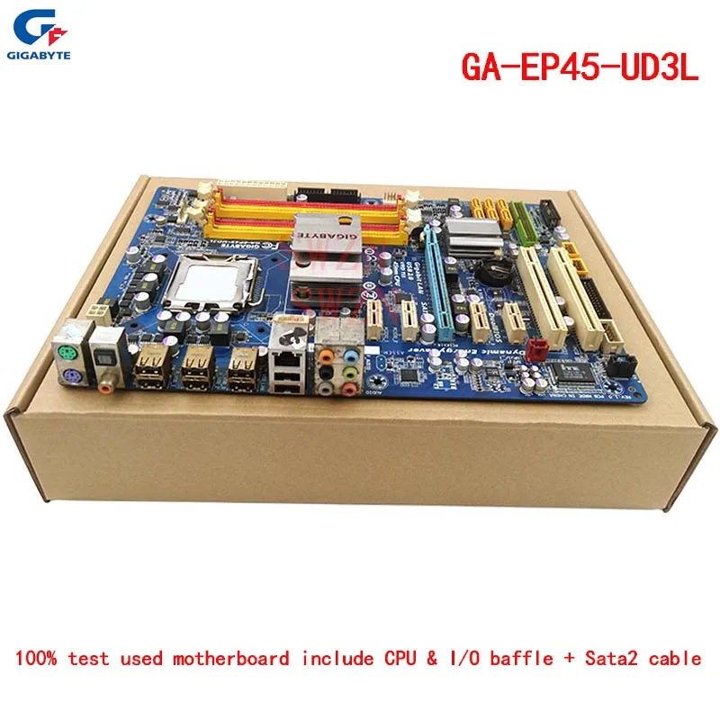 original Used Desktop motherboard For Gigabyte GA EP45 UD3L P43 support