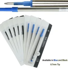 240 шт/партия винтовой запасной блок шариковых ручек- 120X синий& 120X черный M наконечник 0,7