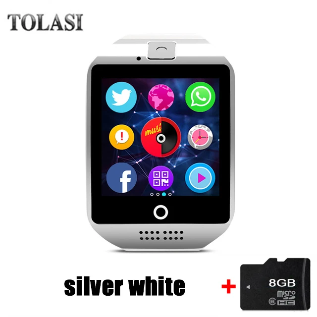 

Q18 Smart Watch Camera TF SIM Card Phone Watch Sync SMS Facebook Twitter Bluetooth Smartwatch for Samsung Android 2018 new X6 A1