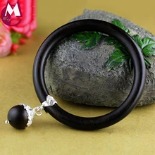 Натуральный черный мундштук для саксофона, сандаловое дерево, черное дерево круглый браслет модный браслет из бисера 925 стерлингового серебра цветок браслет для женщин и мужчин ювелирные изделия SB78