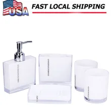 Из США 1 Набор акриловая Серия ванной набор аксессуаров для ванной комнаты экологичный стакан для ванной держатель для зубной щетки мыльница набор de banheiro