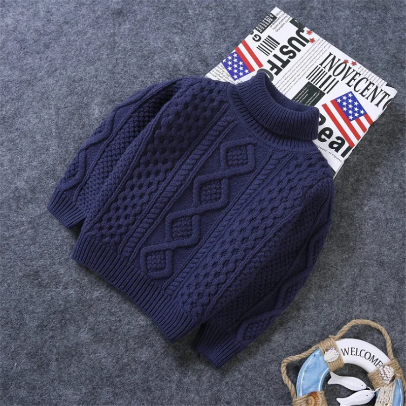 

children Clothes baby boys cotton Warm Pullovers plush inside sweaters girls Winter Autumn Knitted Loose jacket 1-12Y child tops