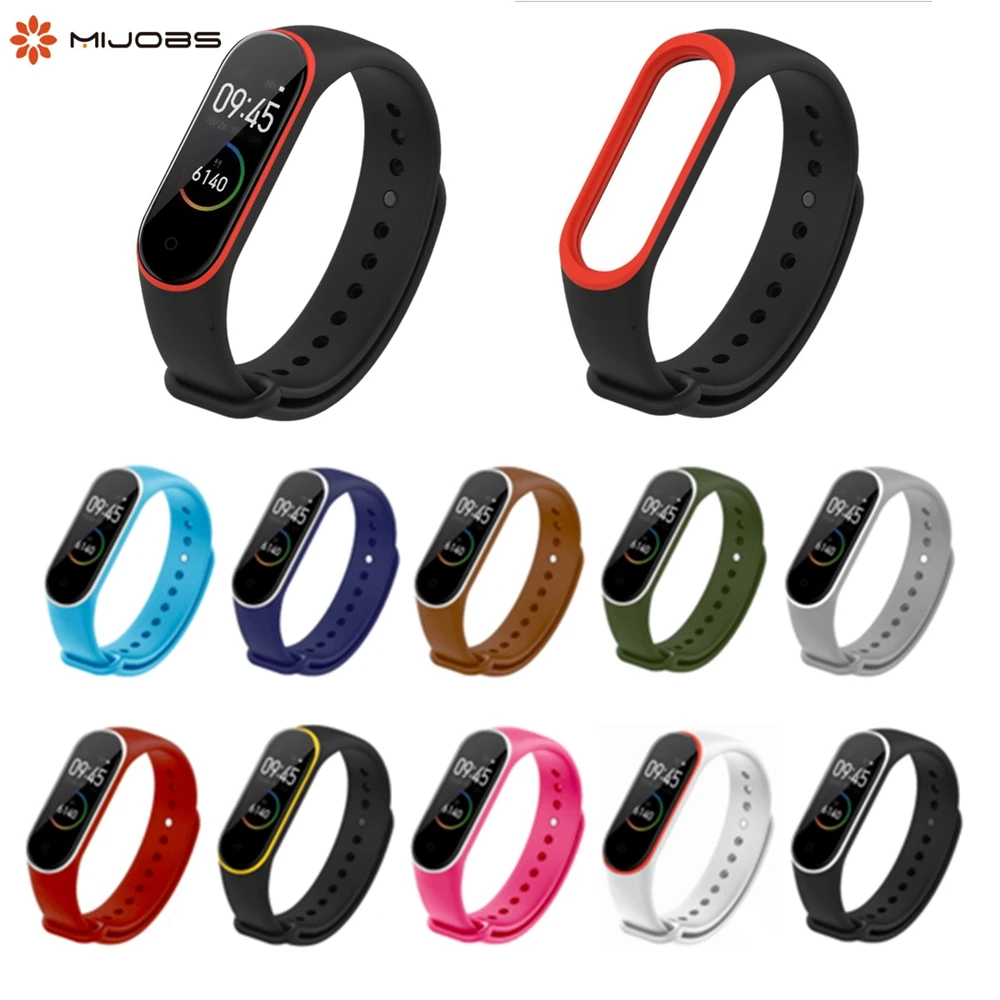 Силиконовый ремешок mi jobs для mi band 4 3, сменный ремешок на запястье для Xiao mi band 4 NFC Global Smart bracelet для женщин и мужчин