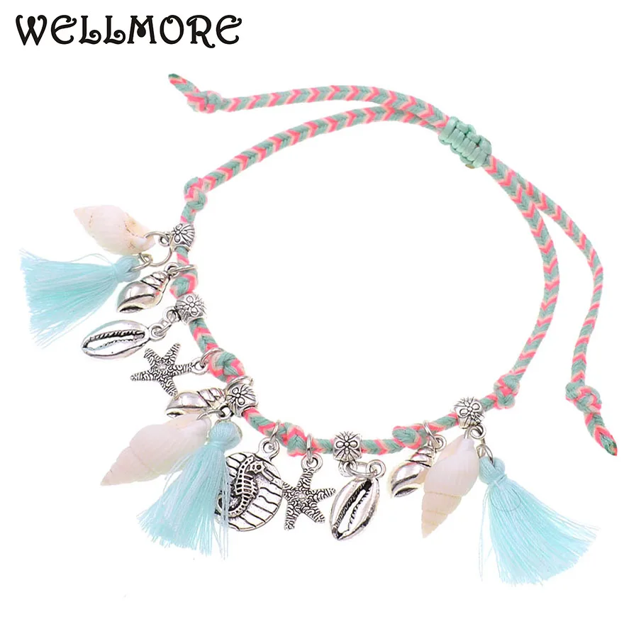 WELLMORE Anklets for women cheap bohemia Anklets Holiday Anklet bracelet Foot Jewelry beach anklet drop shipping WELLMORE Anklets for women cheap bohemia Anklets Holiday Anklet bracelet Foot Jewelry beach anklet drop shipping
