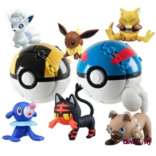 Пикачу покеболл+ 1 шт бесплатно крошечные случайные фигурки внутри фигурки игрушки мяч