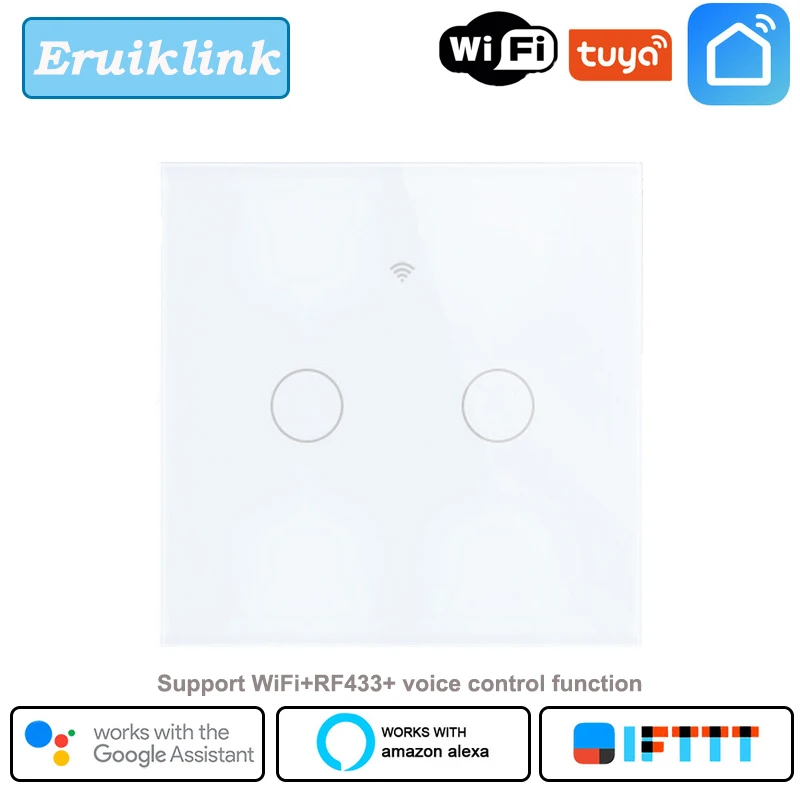 Настенный сенсорный светильник Eruiklink Tuya Smart Life app EU/UK 1 2 3 банды переключатель smart WiFi