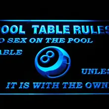 S234 бильярдный стол правила нет секс пока с владельцем восемь 8 Ball Room светодиодный неоновая вывеска ON/OFF переключатель 20+ Цвета 5 размеров