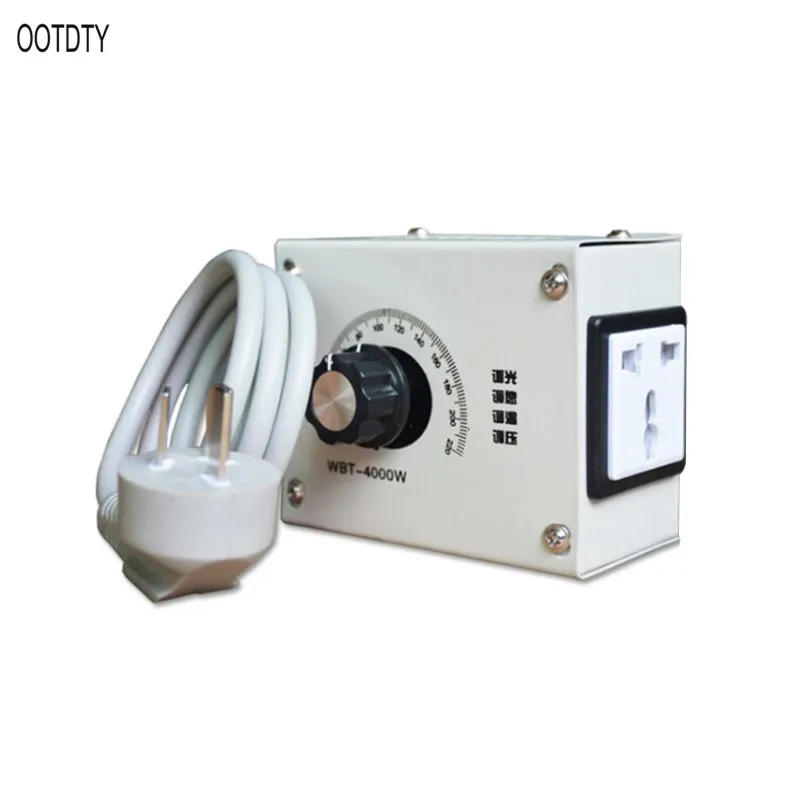 WBT-4000W 220 В управляемый регулятор переменного напряжения яркость света регулировка температуры вентилятор скорость двигателя солнечные контроллеры