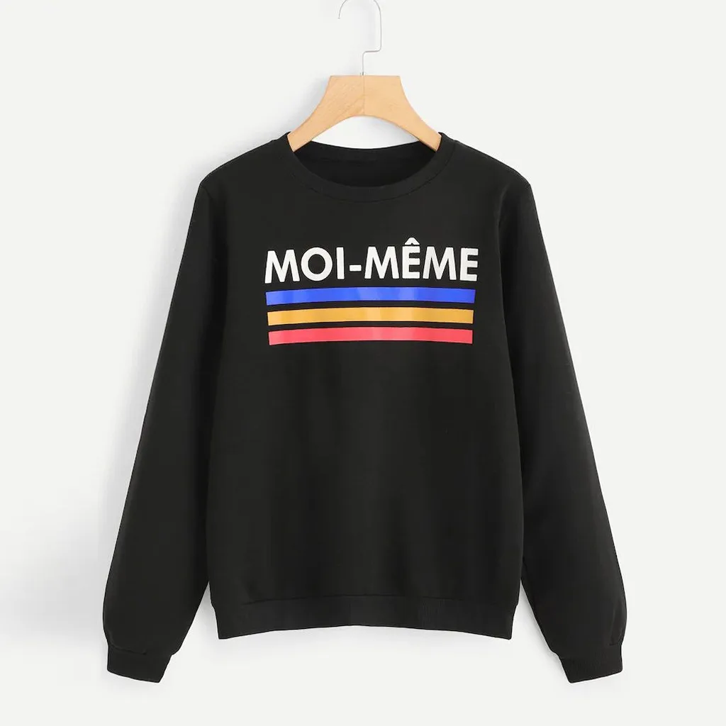 Hoodies Women Hoodie Fleece Harajuku Sweatshirts Autumn Winter Hip Hop Letters Print Hoodies Sweatshirt