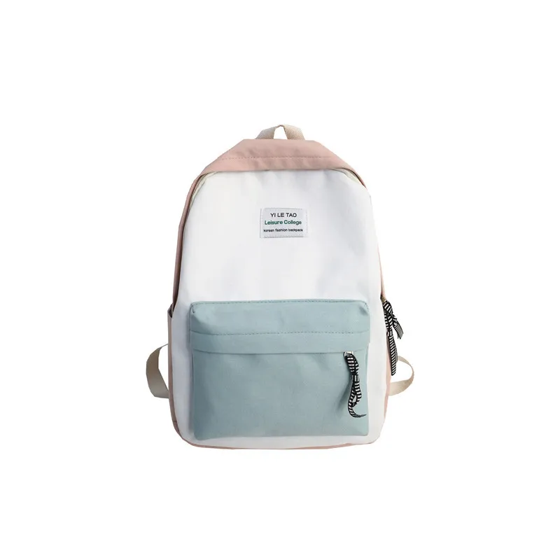Лоскутный холщовый рюкзак для женщин и девочек, школьные сумки для подростков, школьный рюкзак, Женский Повседневный рюкзак, рюкзак контрастного цвета