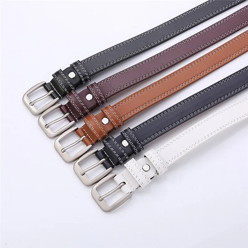 Fashion Ladies Leather Lined Jeans Belt  Belt Hollow Lesisure Double Cable Belt for women fashion accessories 40FE1308