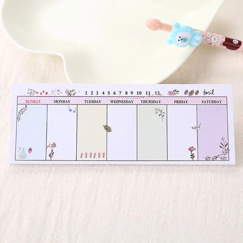 

1PC Weekly Planner Agenda Material Escolar Caderno 2018 School Papeleria Stationery