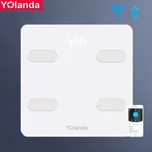 Yolanda умные весы для ванной комнаты Wifi Bluetooth напольные весы напольные mi весы анализатор тела человеческий баланс 15 данных