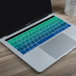 Couverture de clavier en Silicone fin, autocollant pour Macbook Pro 13 15 Touch Bar 2019 A2159 A1706 A1707, EU russe Ukraine espagnol 