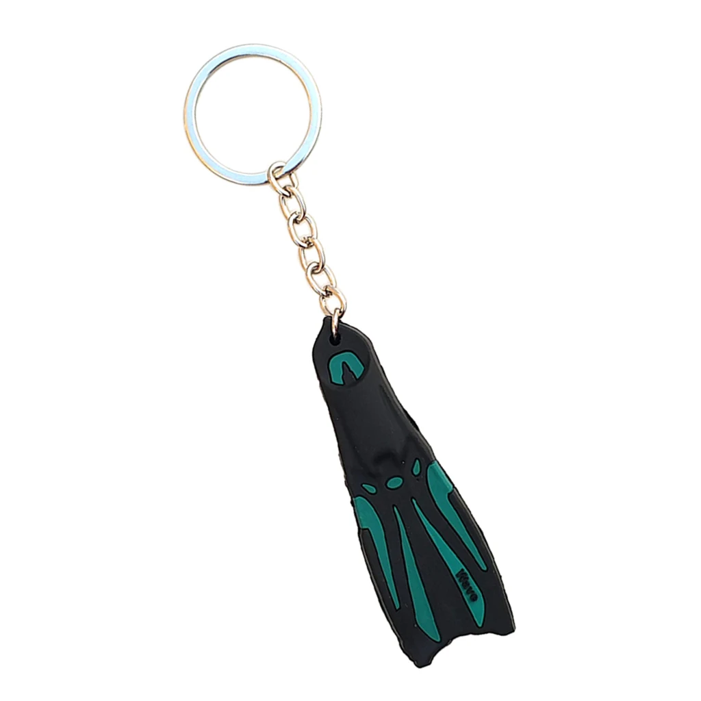 Scuba Flipper Key Chain Keyring for Boat Kayak Multicolor Surfing Sailing Car Keys Diving Fin Key Chain 