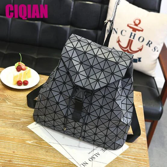 

Drop Shipping Matte Travel Bags Women Backpack Student School backpack For Teenager Girls Small Folding Backpack Geometric Bags