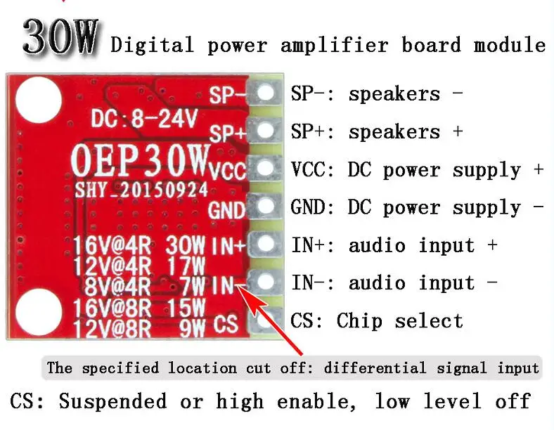 5 шт./лот OEP30W одноканальный модуль цифровой усилитель мощности D 12 В ЖК-дисплей ТВ 10W15W20W35W TDA8932