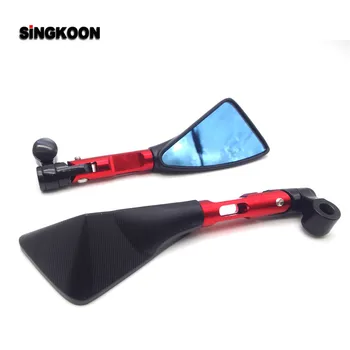 

Motorcycle Accessories 8 10mm Motorcycle Mirror RearView Mirrors Blue Glass FOR yamaha nmax125 Suzuki bandit 1200 royal enfield