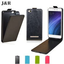 Flip Leather Case For Xiaomi Redmi 4A 5.0” Case Cover For Xiaomi Hongmi 4A Redrice 4A J&R Protective Vertical Phone Bag & Cases
