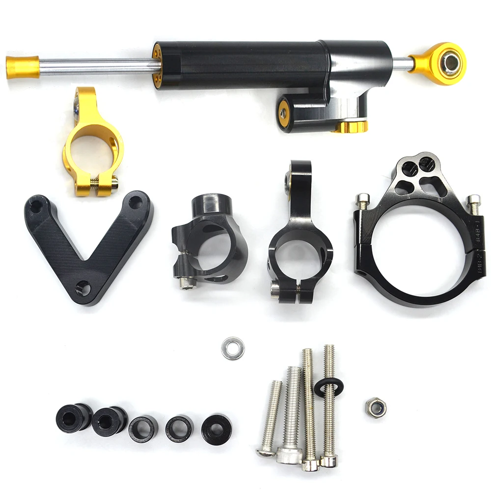 

Motorcycles Steering Stabilize Bracket Mount Support Kit One Set For DUCATI 696 796 795 848 08-10 Moto Steering Support