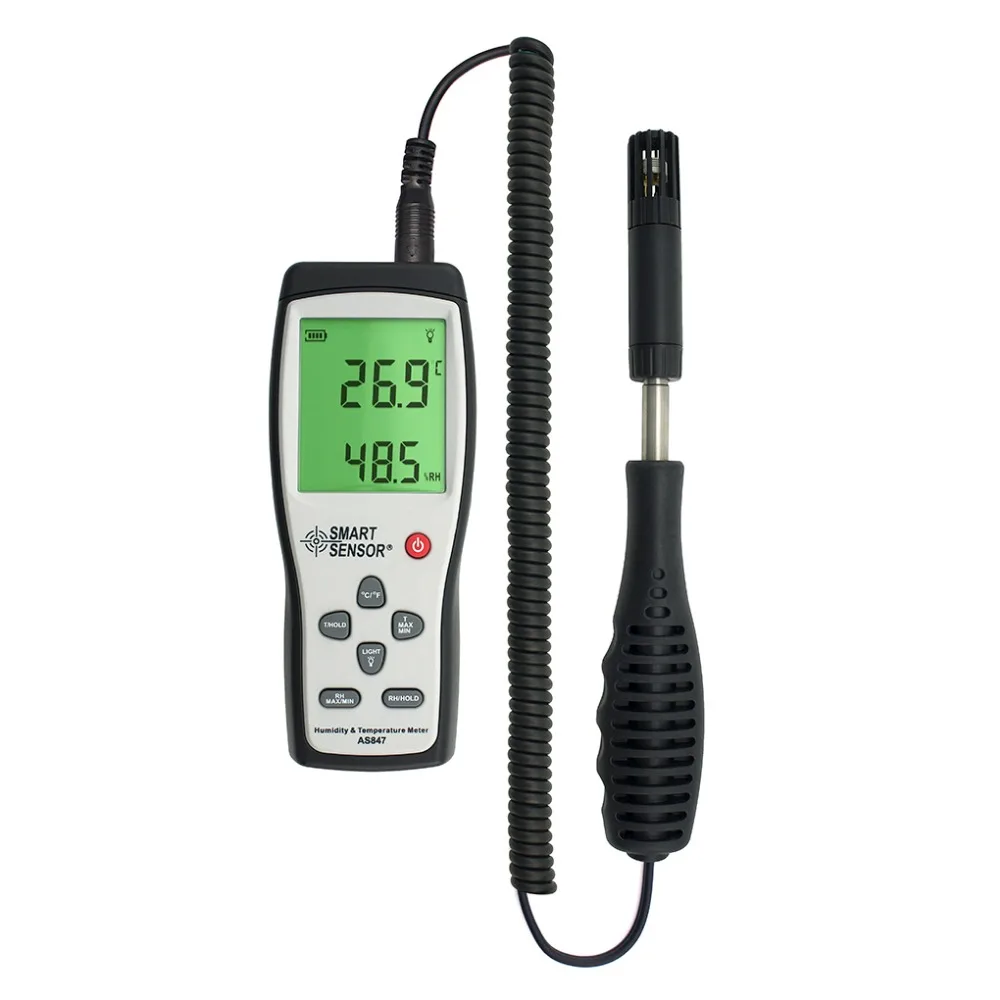 

Thermometer Handheld Industrial Hygrometer Thermometer K-type Digital Humidity Temperature Meter for Industrial Outdoor Use